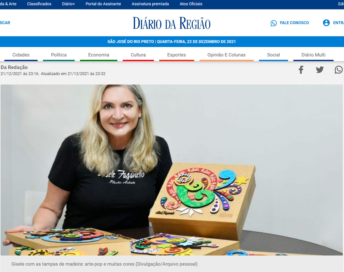 Artista ganha destaque em anuário